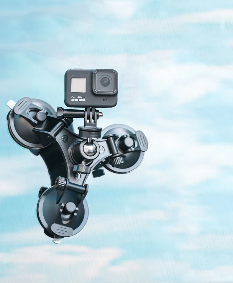 Dreieckige Saugnapf-Stativhalterung für Insta360 X5 X4 X3 GoPro Hero 13 12 11 10 9 DJI Osmo Action 5 4 Smartphone-Zubehör – Detail 1