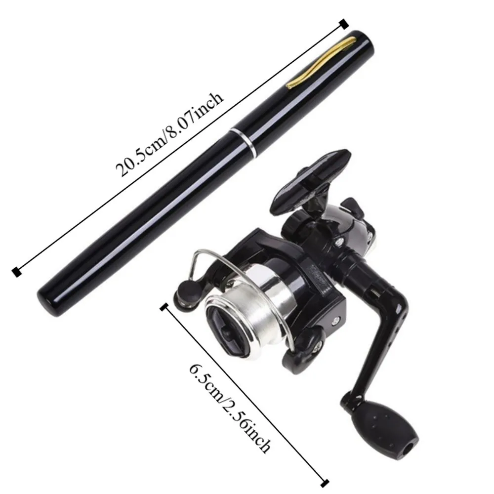 Portable Pen Style Fishing Rod Spinning Ultra Short Mini Fishing Pole Convenient Hard Fishing Hand Pole River Pond