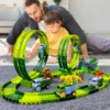 Magical Race Dinosaur Track Car Toy Vehicle LED Light Electronics Car Tracks Toy Parts Car for Children Boys Birthday Gift 2