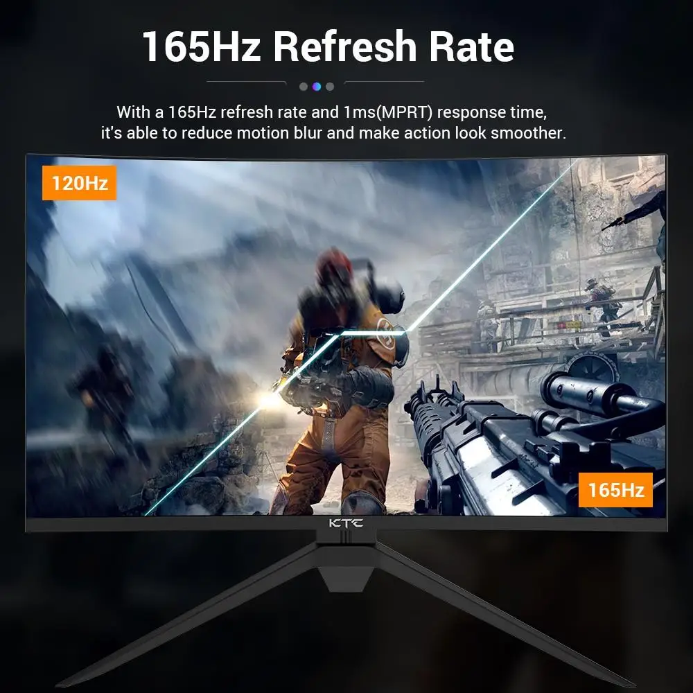 KTC 32インチ 湾曲 ゲーミングモニター FHD 1080p 165Hz Amazon