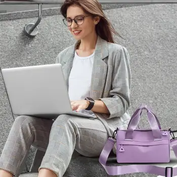 Small Gym Bags Waterproof Zippered Fitness Bags Outdoor Tote Bag With Shoulder Straps Portable Crossbody Bags For Hiking Running 3