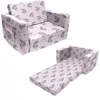 Children's Sofas, Children's 2 in 1 Convertible Relaxing Sofa To Lounger - Extra Soft Flip Open Chair & Sleeper 1