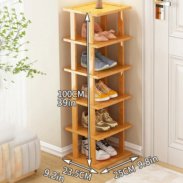 Household Storage Artifact Multi-Layer Shoe Storage Rack Space Saving  Economical Home Narrow Door Corner Seam Door Shoe Cabinet