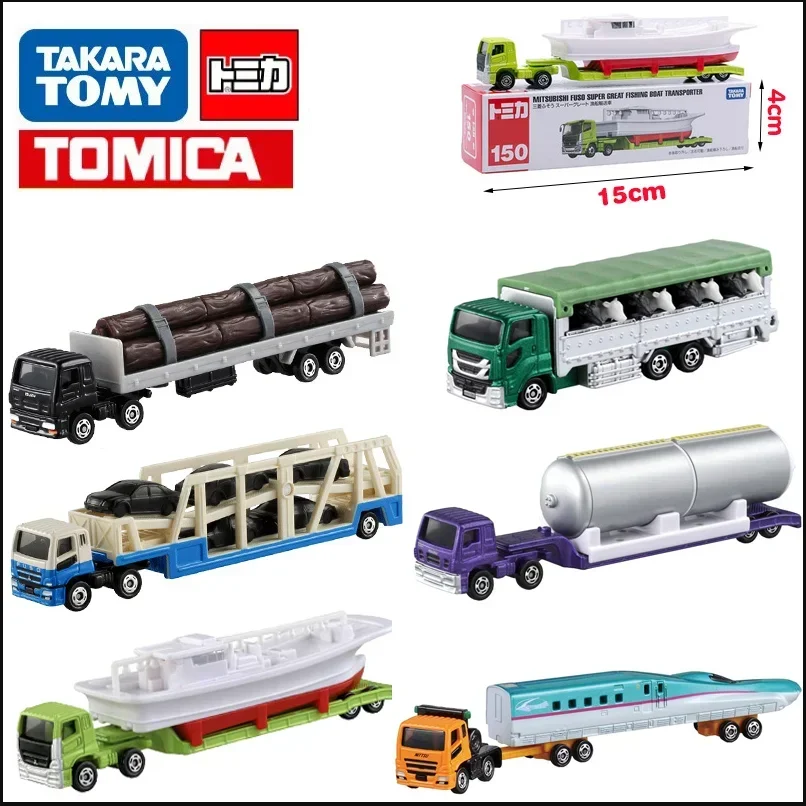 Takara Tomy Tomica Alloy Car Model Boy Toy Ornaments Large Crane Construction Crane Pet Transportterfire Truck Extension Car
