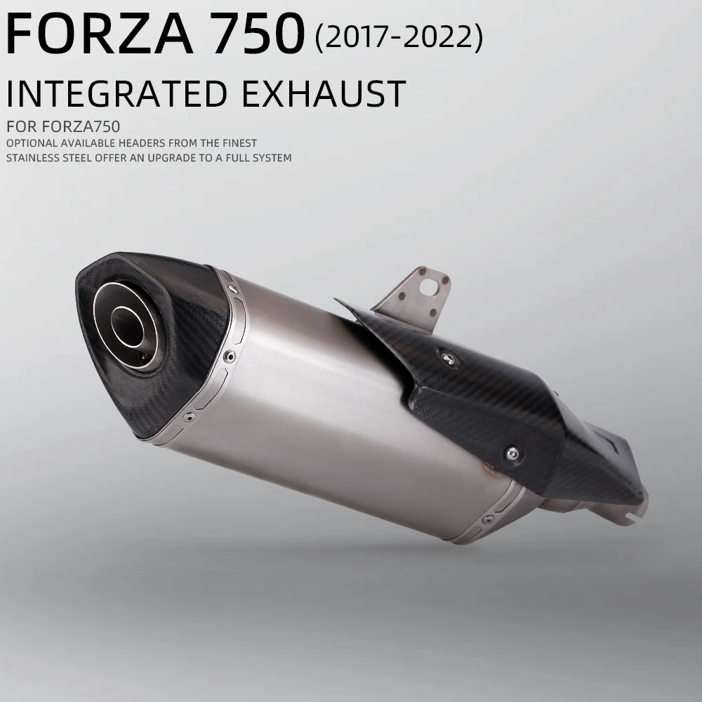 

Motorcycle Exhaust Middle Link Pipe Moto Escape Modified Muffler Carbon Fiber Heat Shield For HONDA Forza750 Nss750 X-ADV750 750