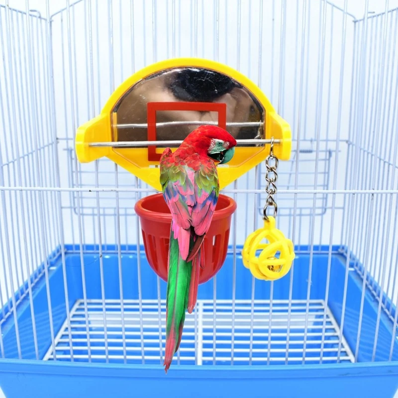Parrot Toy 367A Funny Parrot Birds Mini Basketball Hoop Props Parakeet Ball Chew Toy Pet Supplies