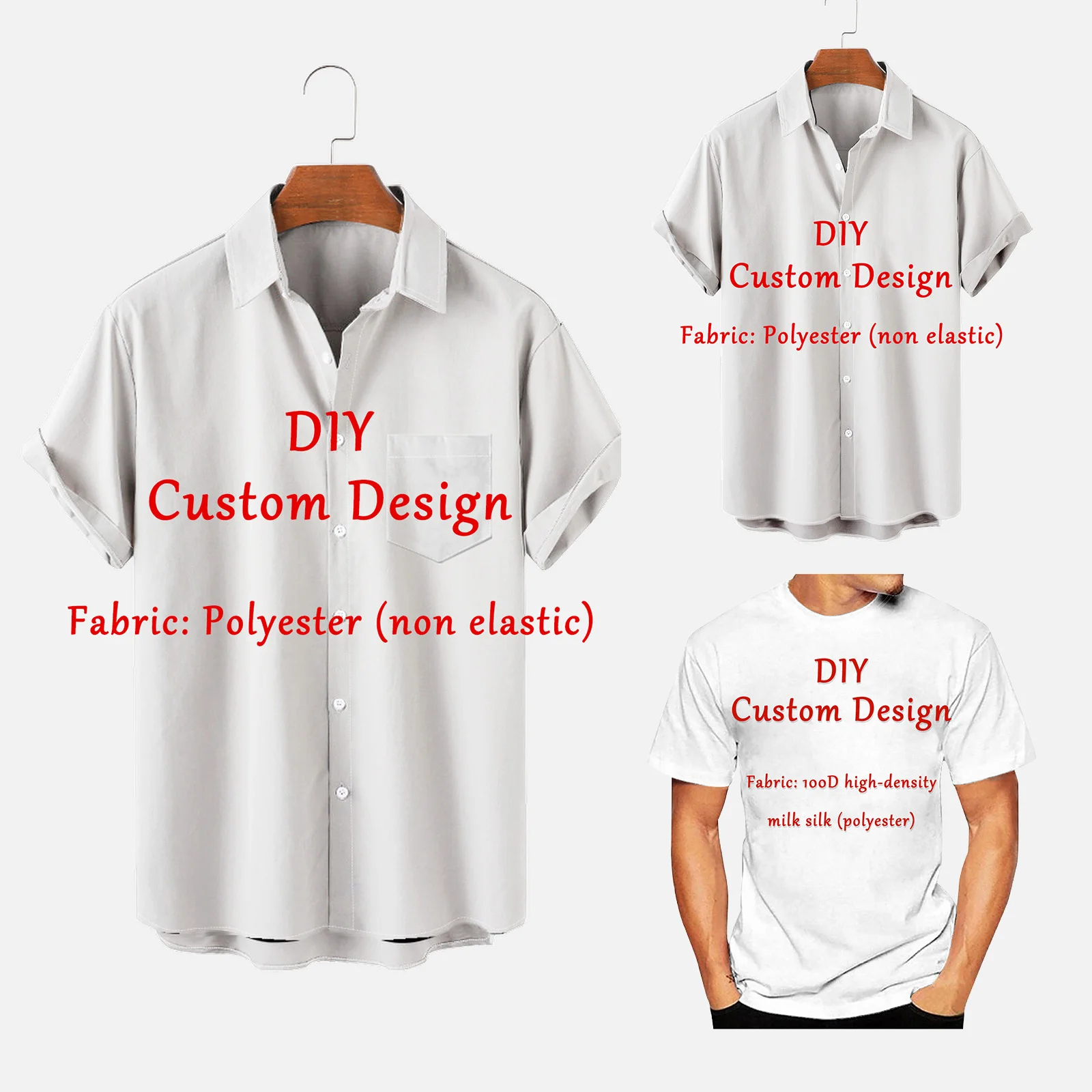 

Customized Men's Shirts Summer Hawaiian Short Sleeve Women 3D Custom Design Tops T-shirt Factory Outlet Oversize Anime Cosplay