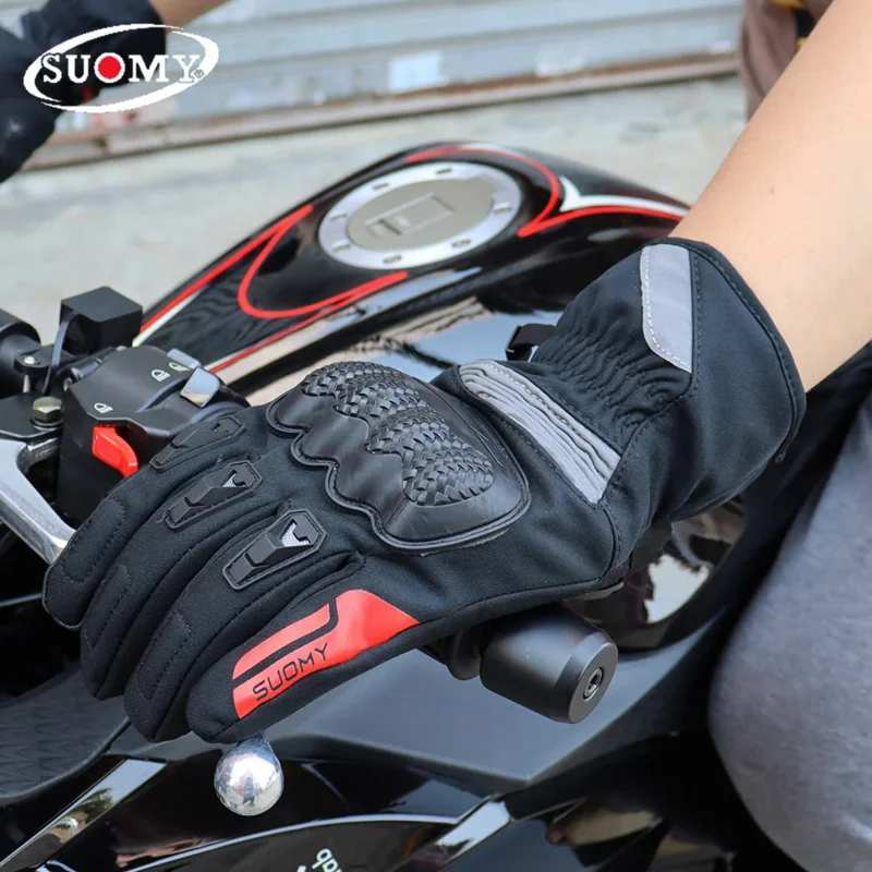 

SUOMY Motorcycle Gloves Waterproof Men Winter Warm Waterproof Guantes Protective Moto Luvas Touch Screen Motosiklet Eldiveni