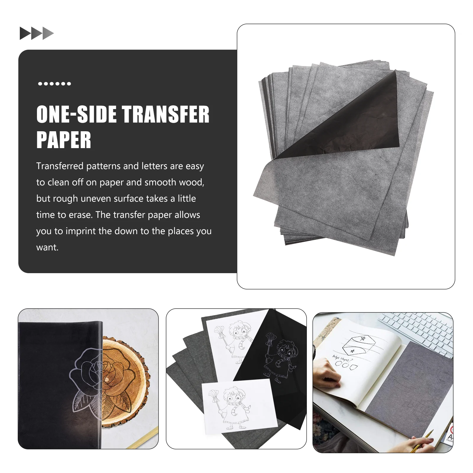 100 Sheets Carbon Paper, A4 Graphite Paper Transfer Paper, Carbon Paper  Tracing Paper And Copy Paper