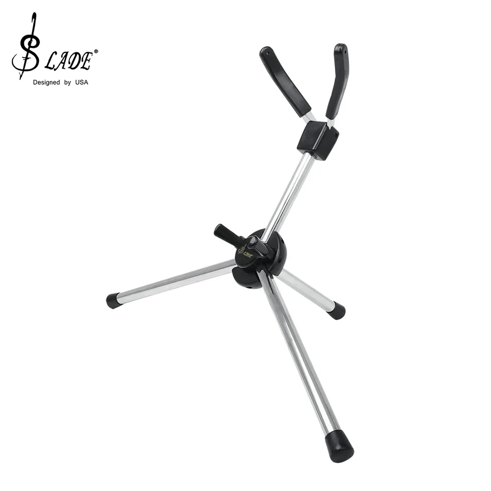 Saxophone Stand SLADE Foldable Portable Alto Tenor Soprano Saxophone Stand Sax Tripod Holder Bracket Saxophone Woodwind Instrument Accessories