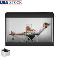 2-Person Portable Steam Sauna Tent Chair Remote Control 1400W 4L 270lbs 75" Tall 104-131°F Home Relaxation Spa 1