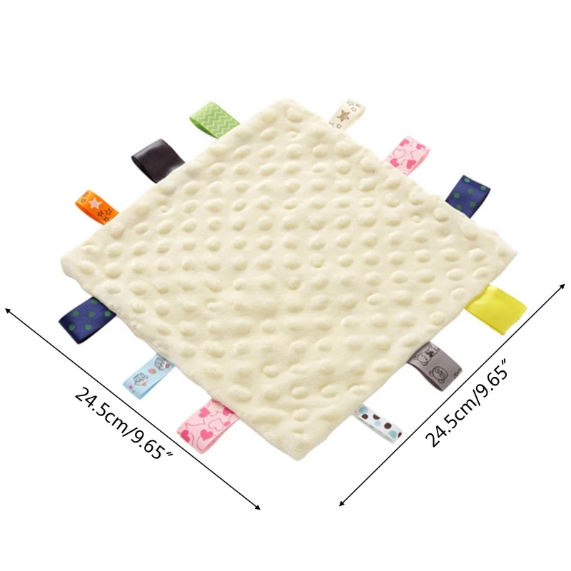 Baby Appease Towel Soft Soother Teether Infants Comfort Sleeping Nursing Cuddling Square Sensory Security Blanket Toys