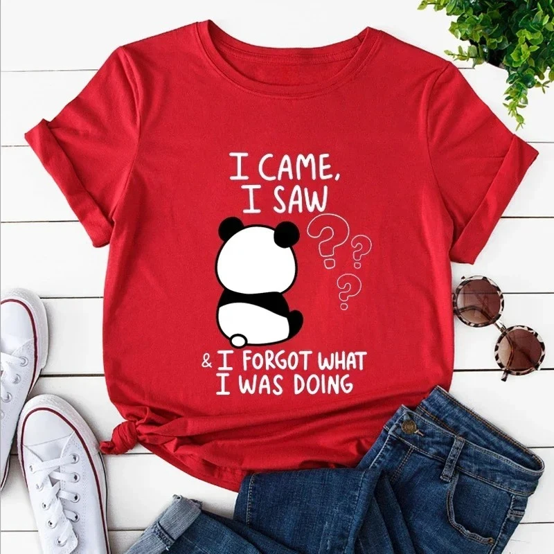 Panda Graphic Sarcastic Y2K Women's Fashion Tee