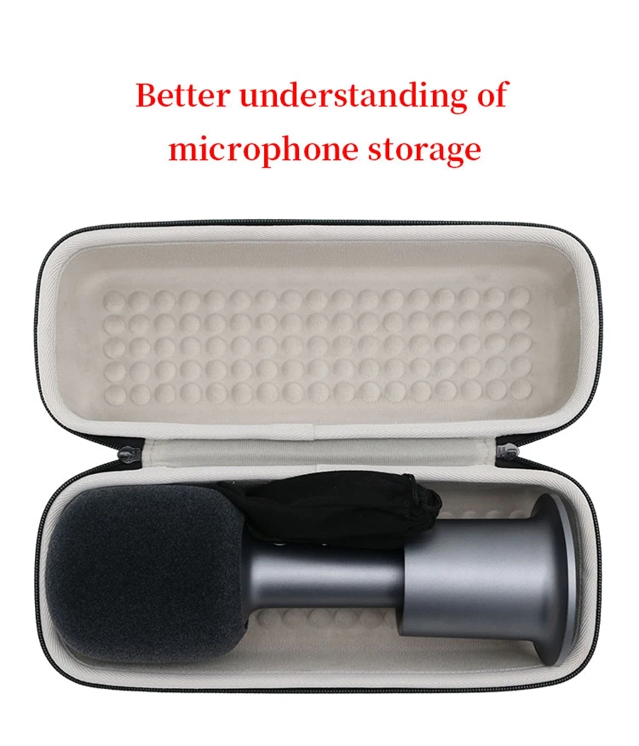 for XIAOMI MIJIA XMKGMKF01YM Microphone Storage Bag Hard EVA Box Portable Bluetooth K Song Travel Carrying Case