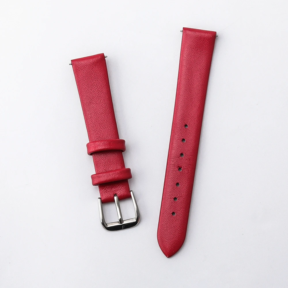 Elegant Genuine Leather Slim Watchband Wrist Strap Bracelet