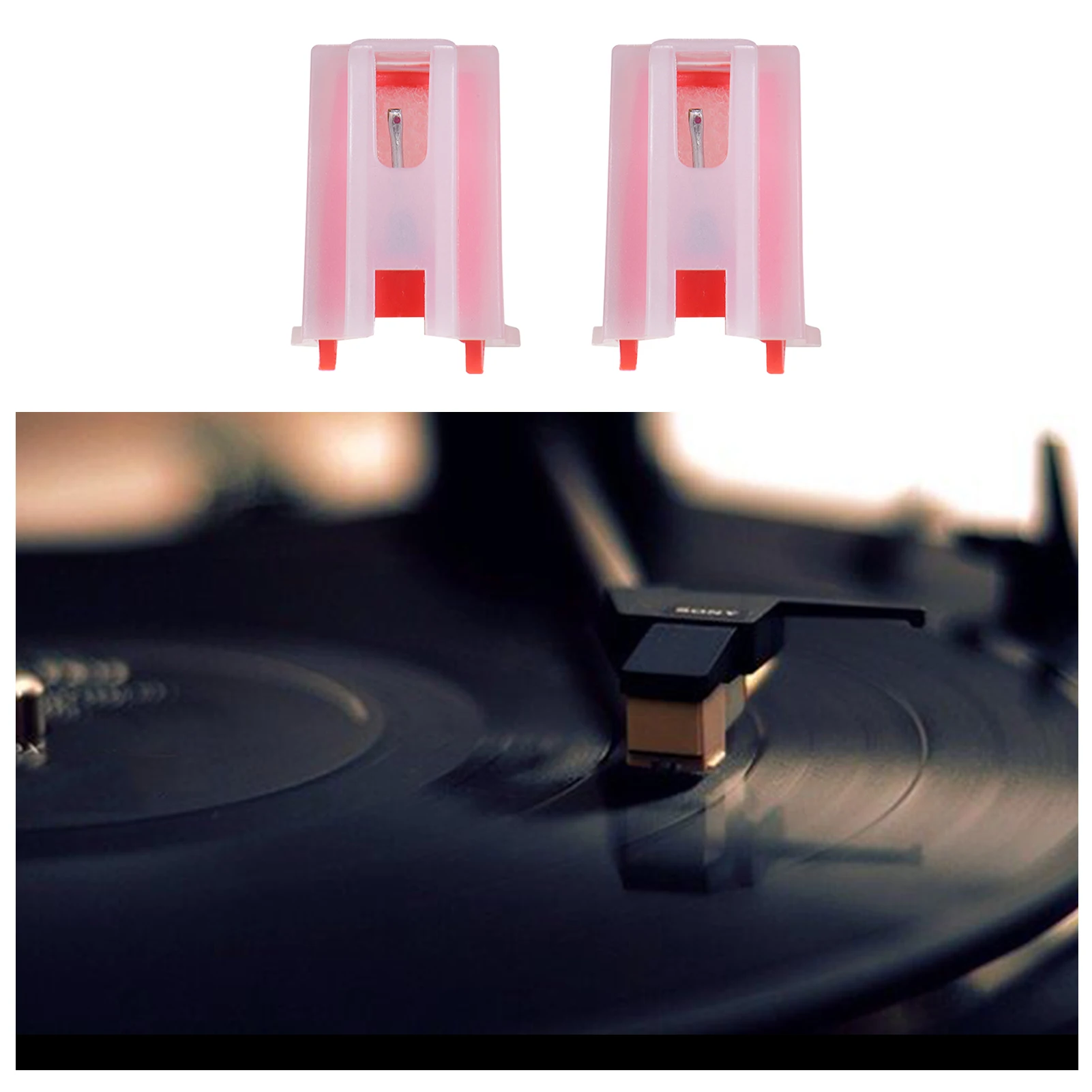 Phonograph Record Player Stylus Needle Replacement Stylus Turntable Compatible with Crosley NP1 NP6 plastic shell Pack of 2 record player needles