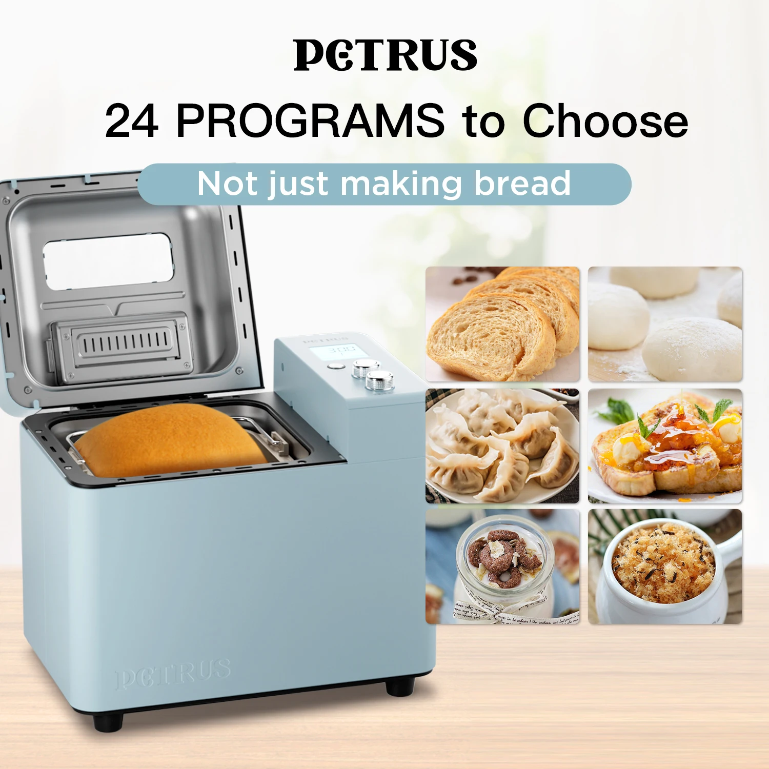 PetrusPE9709BreadMakerMachine24ProgrammableMenu20lbAutomatic