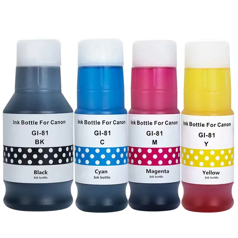 Ink Dye 4Color For Canon 81 GI-81 G1820 G2820 G2860 G3820 G3821 G3860 G1020 G3020 G3060 Printer