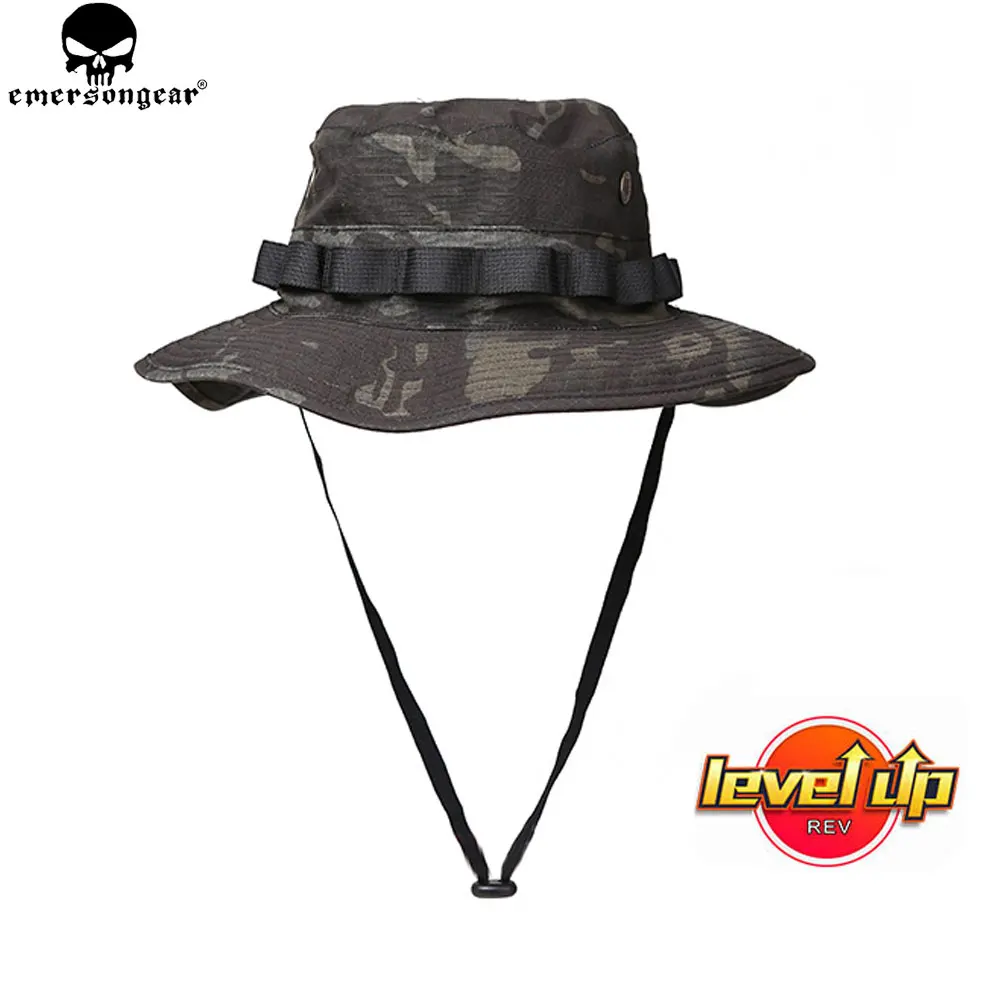 Tactical Boonie Hat Airsoft Camouflage Hunting Sunshine Anti-scrape Grid Fabric EMERSONGEAR EM8553