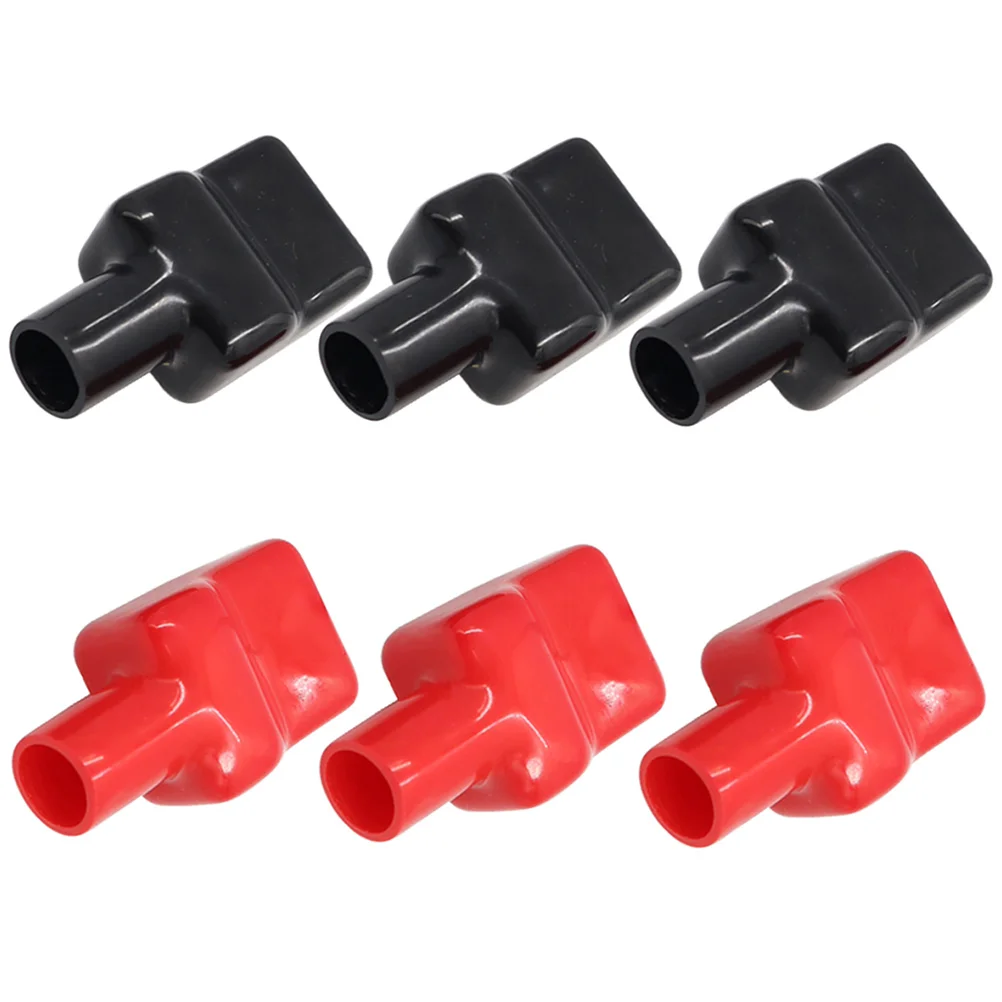 

3 Pairs Insulating Cap Terminal Protector Kit Pile Head Cover Covers Marine Rubber Positive