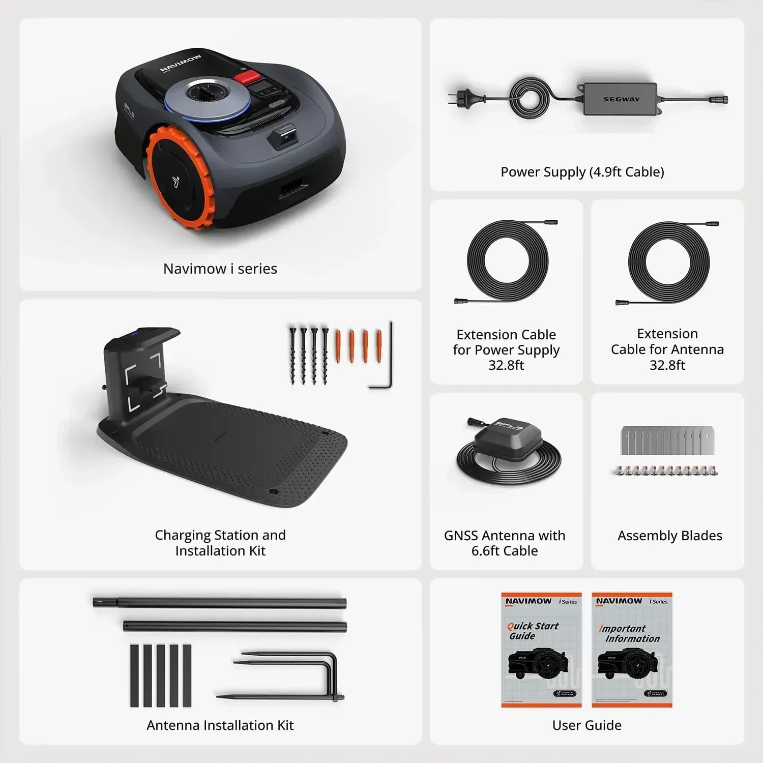 i110N Robot Lawn Mower Perimeter Wire Free 1/4 Acre RTK+Vision Robotic Lawnmower, AI-Assisted Mapping, Virtual Boundary