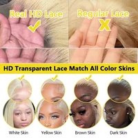 Perruque Lace Frontal Wig Body Wave brésilienne naturelle, cheveux blond miel 613 HD, 13x6, 36 pouces, densité 200, 13x4, pour femmes 5