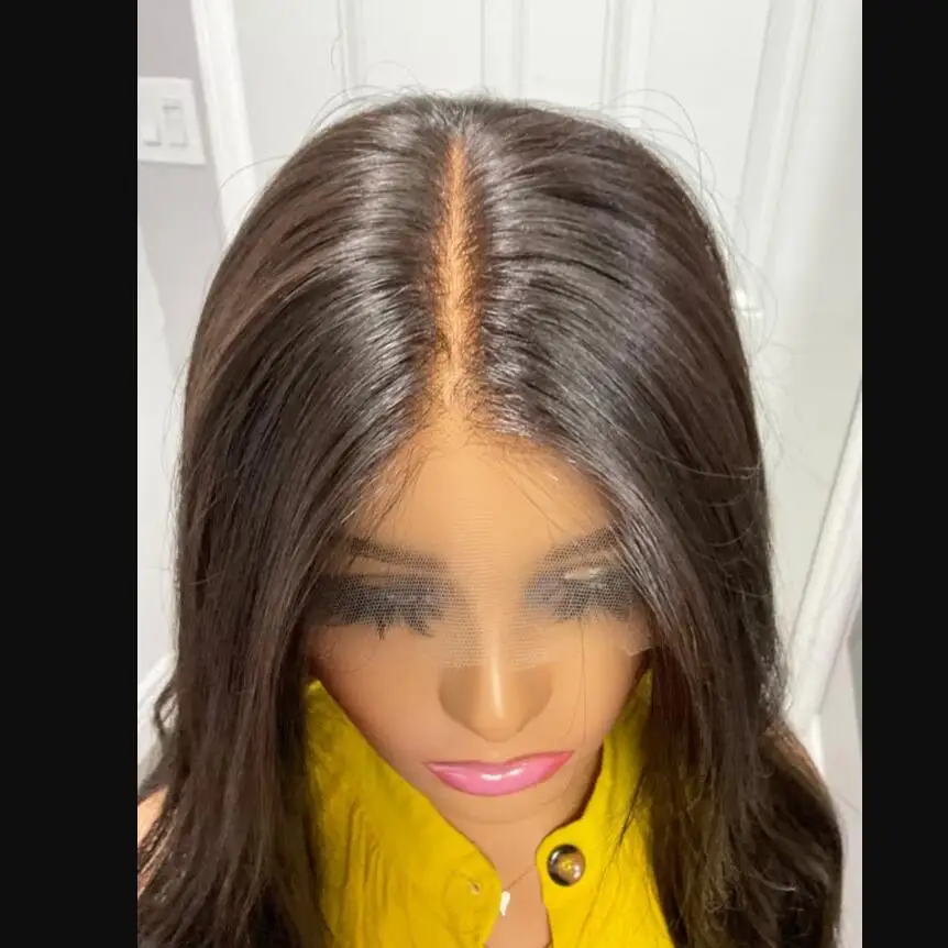 Human Hair Wig Preplucked 28inch Glueless Ombre Blonde Body Wave 5x5 Silk Base With Baby Hair HD Lace European
