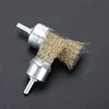 2pcs Brass Wire Wheel Brush 10/12/16/20/25/30mm Copper Polishing Cleaning Grinding Head Rotary Tool For Drill Metal Rust Removal 2
