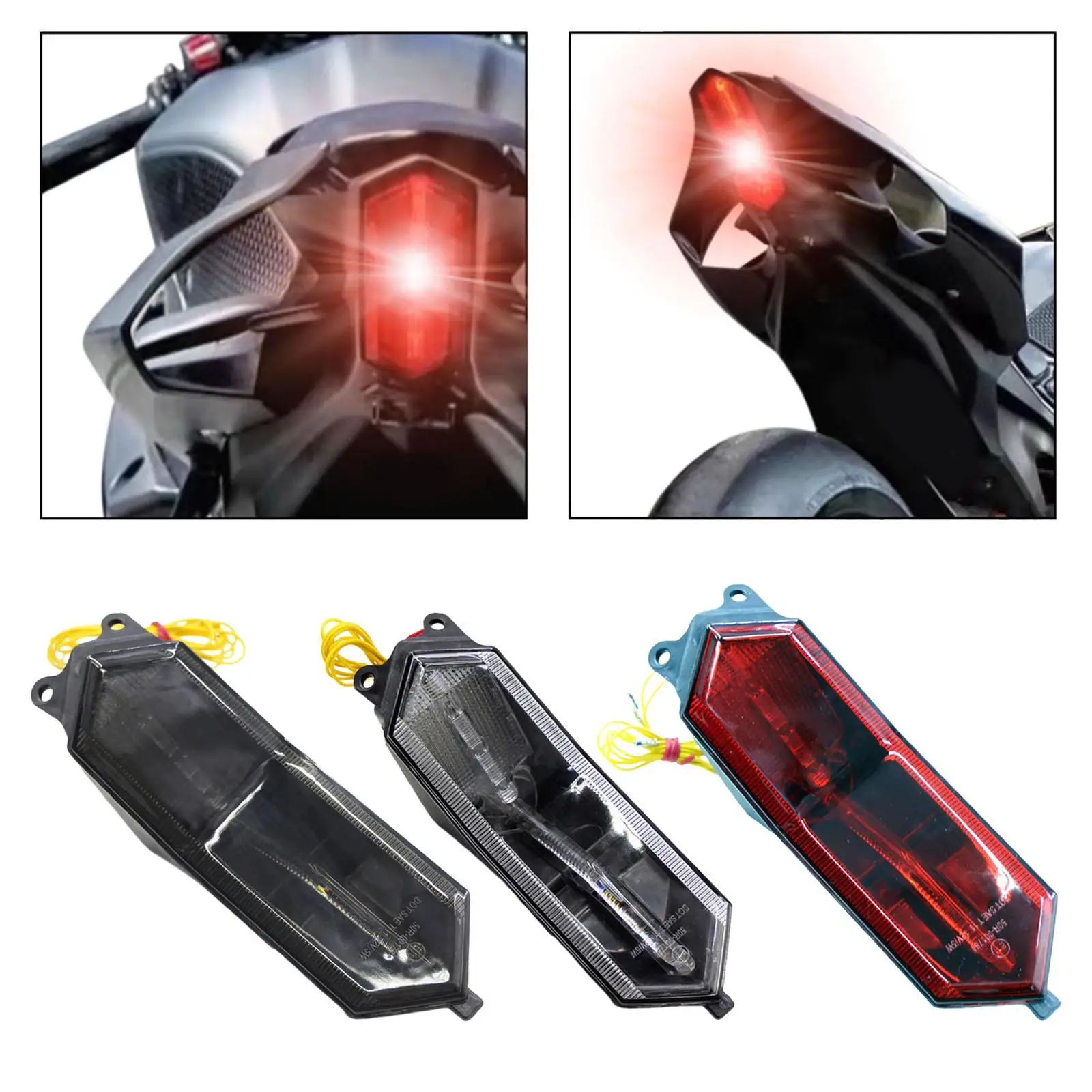 오토바이 미등 LED 수리 부품 조립, 쉬운 설치, 오토바이 액세서리, Yzfr1 용 브레이크 방향 지시등