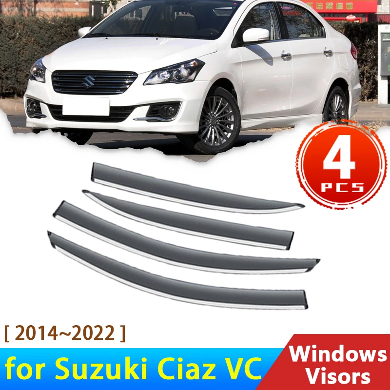 Ciaz Rear Glass Diffuser 4x Windshield for Suzuki Ciaz VC 2014~2022 Accessories Deflectors Trim ...