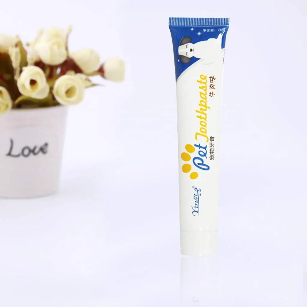 1PCS Beef Flavor Pet Toothpaste Help and Reduce Pet Enzymatic Toothpaste for Dog Plaque Supplies Supplies for Small Dogs