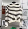 Women Stripe Knitted Cardigans Spring Autumn O-neck Single Breasted Long Sleeve Crop Tops Fashion Casual Chic Female Sweaters 6