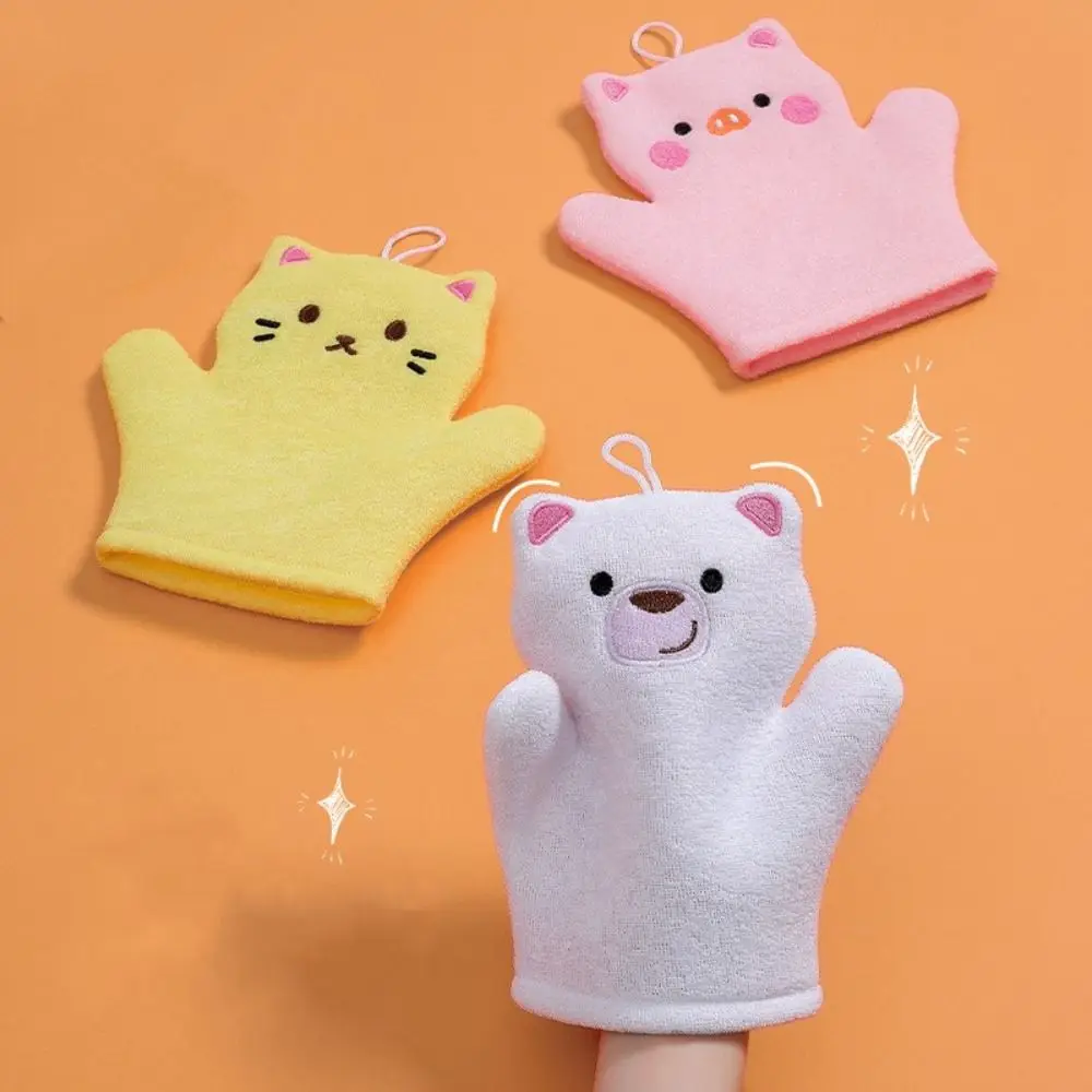 New Baby Bath Sponge Cartoon Foaming Cute comodi guanti da bagno asciugamano da bagno per bambini detergente per la pelle del corpo strumento per la rimozione della pelle morta - immagine 3