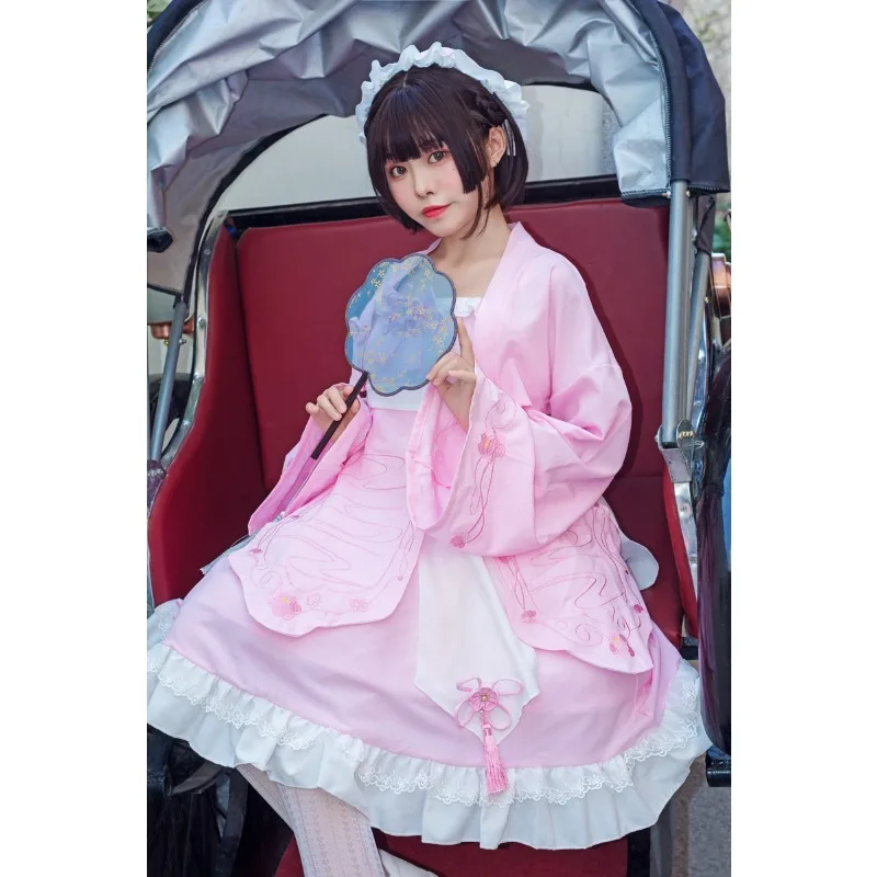 New High Quality Japanese Harajuku Kawaii Lolita Dress Woman Elegant Aesthetic Long Sleeve Dress Y2k Alt Casual Cute Clothes