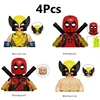 New Wolverine Deadpool Building Blocks Mini Action Figure Toys 4