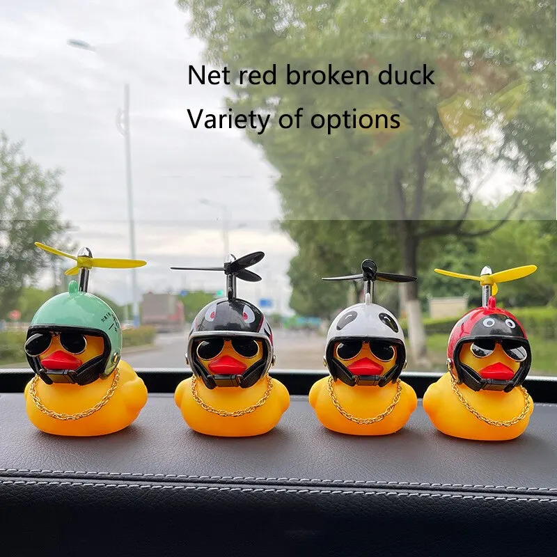 Car Decoration Accessories Broken Duck Car Car Decoration Electric Battery Decoration Bicycle Little Yellow Duck