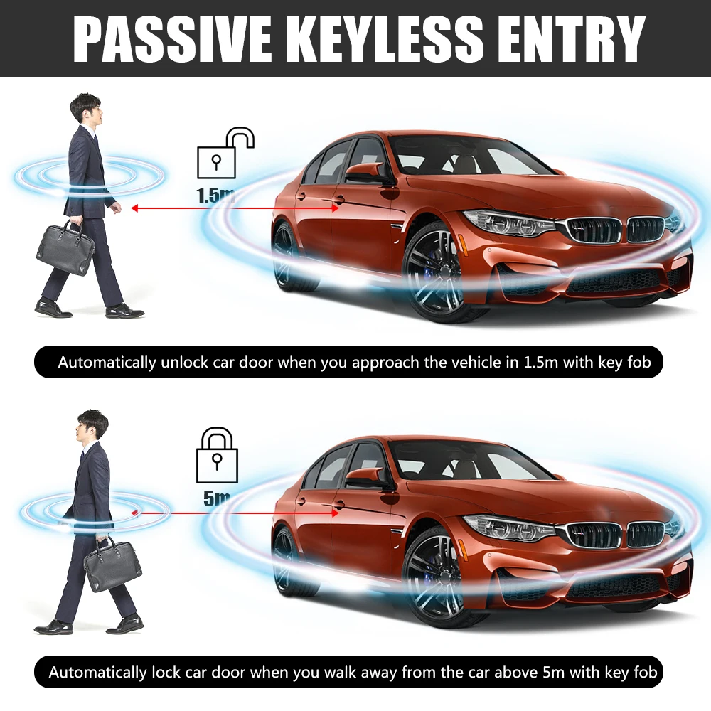 자동차 시동 정지 키리스 엔트리 시스템, 범용 원 단추 시동 푸시 시스템, 스마트폰 제어 원격 시동 키트