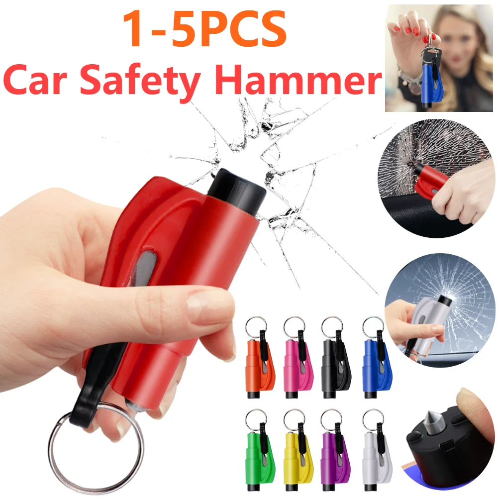 Window Breaker 1-5PCS Auto Emergency Glass Car Escape Hammer Keychain Quick Rescue