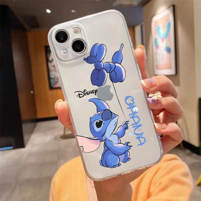 

Disney Stitch Cool For iPhone 14 13 12 11 Pro Max XS Max X XR 7 8 Plus 6S 5S Silicone Transparent Phone Case