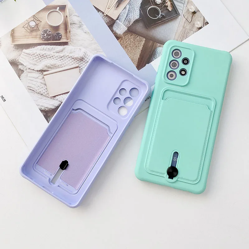 Shockproof Card Slot Wallet Phone Case - Soft Silicone Back Cover