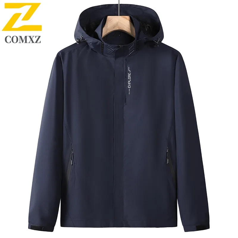 EiAO Jacket Men's Lightweight  Windproof Waterproof Breathable Outdoor Coat for Hiking Camping Fishing All-Season Travel Wear
