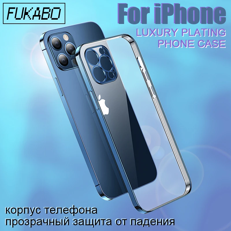 iphone xr waterproof case TPU Luxury Plating Phone Case For iPhone 13 Pro Max Case 11 Pro 12 Mini XR XS Max 7 8 SE 3 Transparent Shockproof Cover xr cases