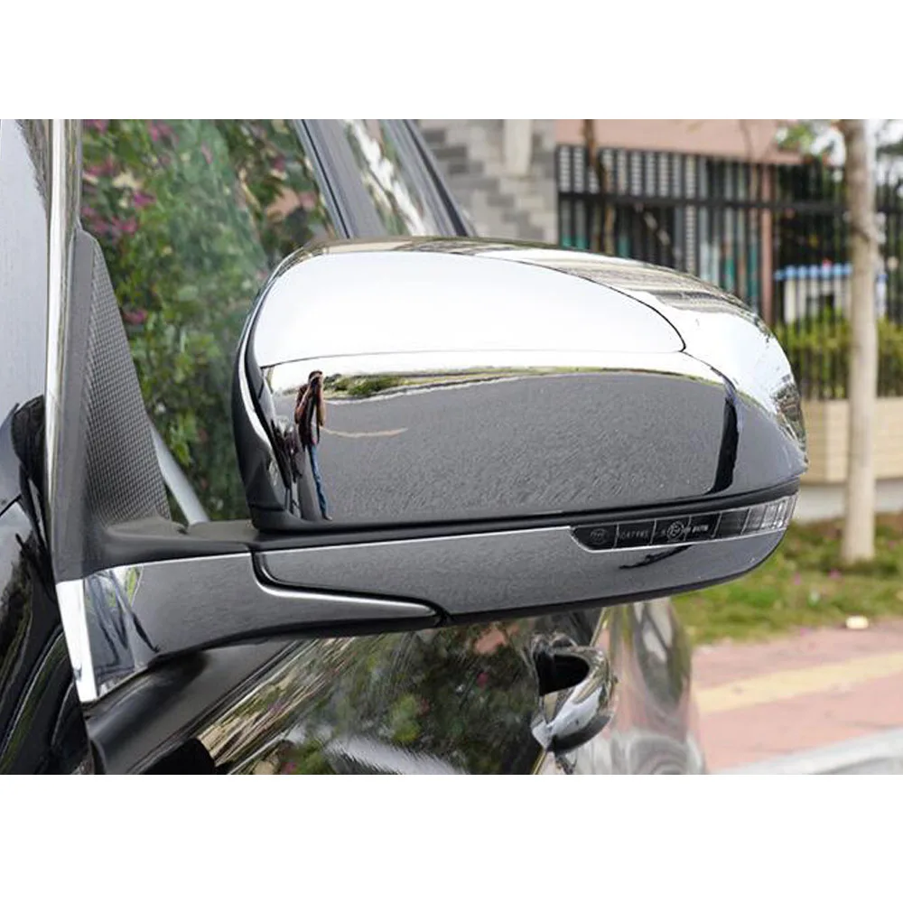 ABS クローム サイド バックミラー ミラー キャップ カバー トリム ステッカー 適用: メルセデス ベンツ C タイプ002・光沢ブラック AL-OO-4800 AL サイド バックミラー ミラー キャップ カバー トリム ABS クローム