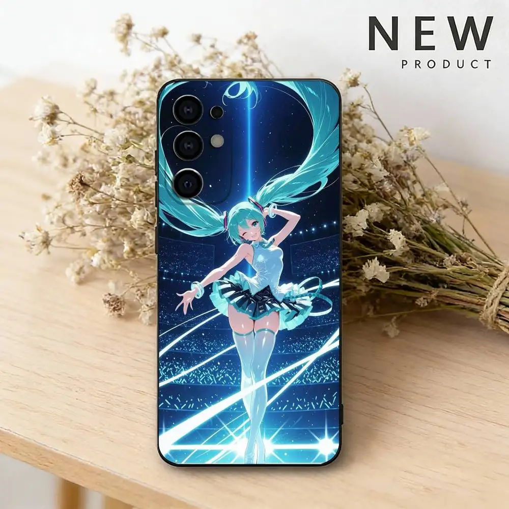 Chic Anime Hatsune Miku Protective Phone Case - Black Shell Edition