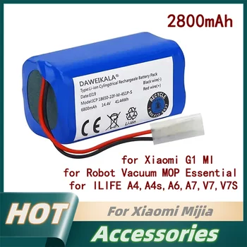Pacco batterie 18650 Batterie agli ioni di litio da 14,8 V 2800 mAh adatte per l'aspirapolvere robot Xiaomi G1 Mi Essential MJSTG1