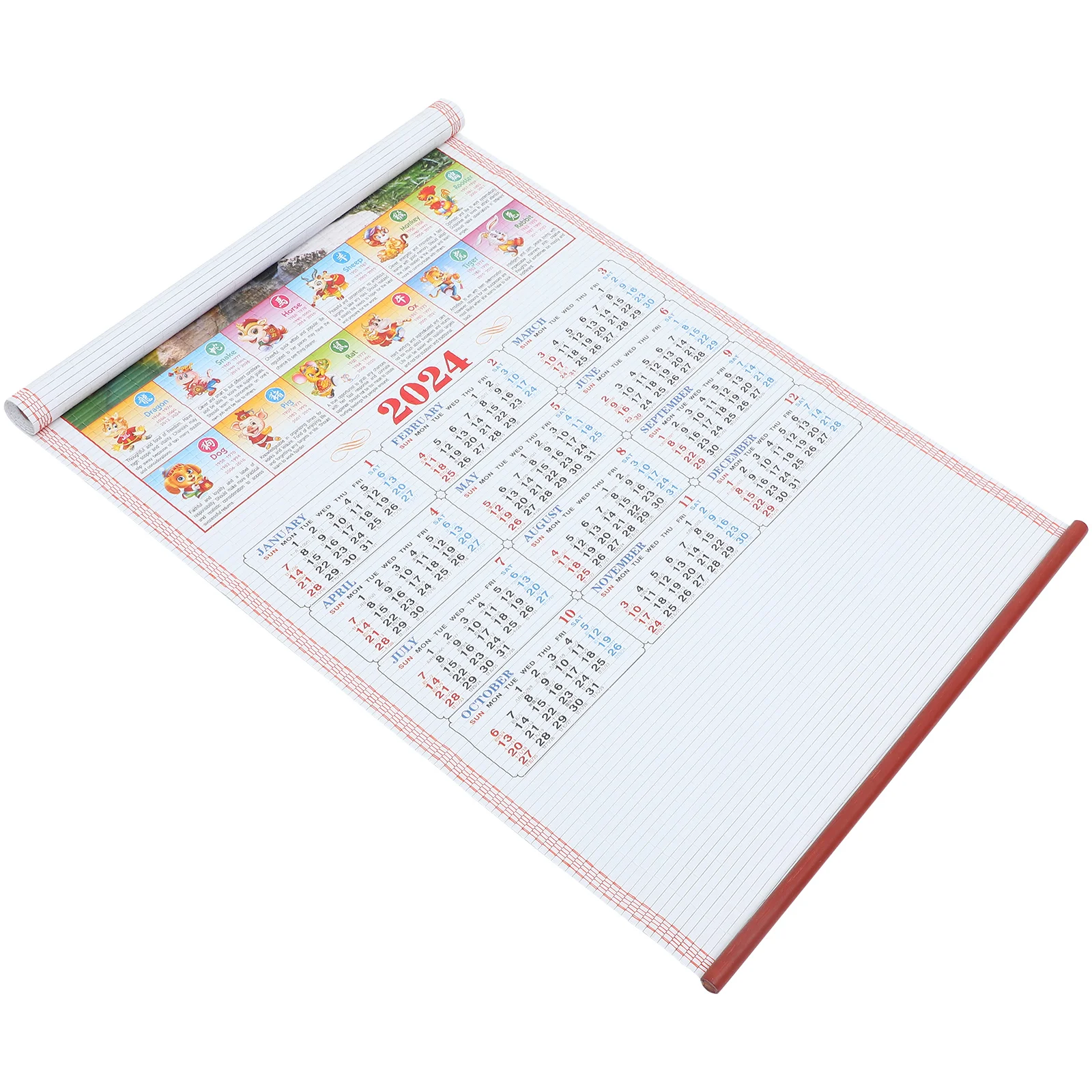 

Calendar Monthly Wall Hanging Calendar Chinese Style Hanging Calendar The Year Of Dragon Hanging Calendar Decoration