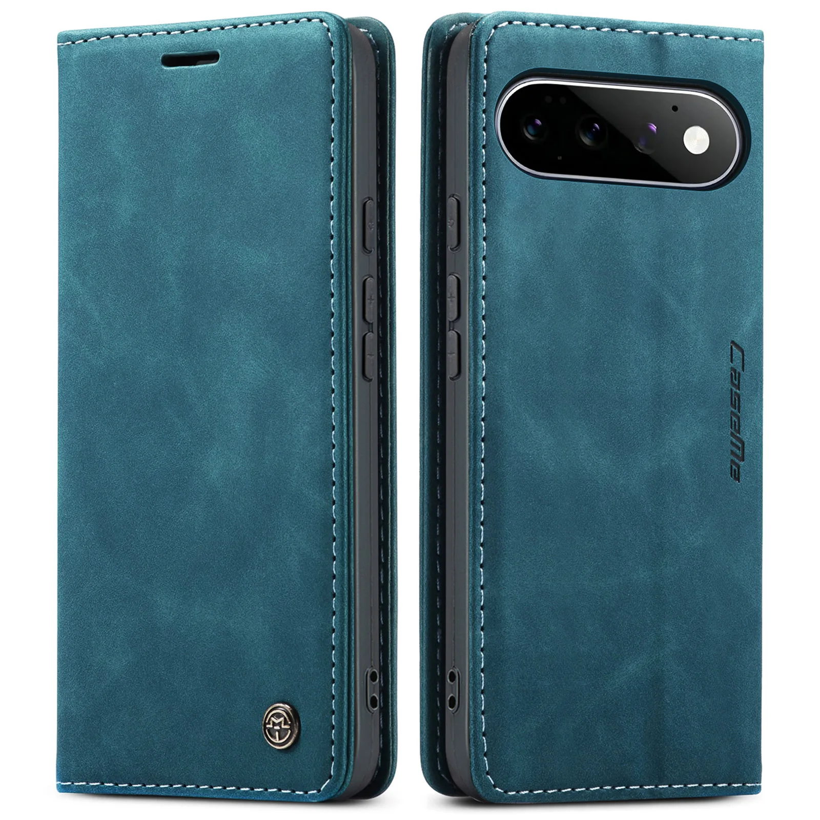 Leather Kickstand Card Holder Pocket Flip Case with Magnetic Closure