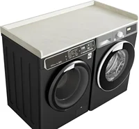 Washer Dryer Countertop, Melamine Countertop with Edge Rails - 27.5" Depth x 54" Width Laundry Room Organization, Sea Sal 1