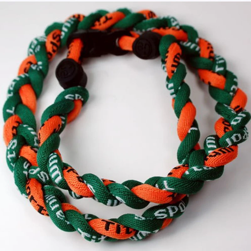 Junkin Baseball Halsketten Set - 2 Stück Mit 3-fach Geflecht, Titan & Nylon Für Sportler & Fans