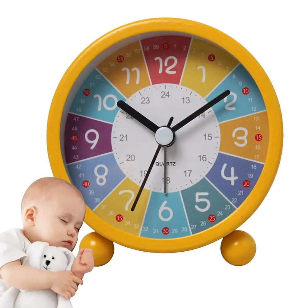 Description Picture 6 of itemLearning Clock For Kids Analog Alarm Clock For Children Time Learning Room Wall Decor Alarm Clock For Kids Teenagers Boys Girls